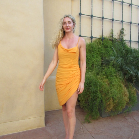Jacquemus orange asymmetrical dress - Picture 6 of 6